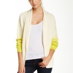 SHAE Women's Dip Dye Sleeve Open Cardigan, Size S, 100% Cotton